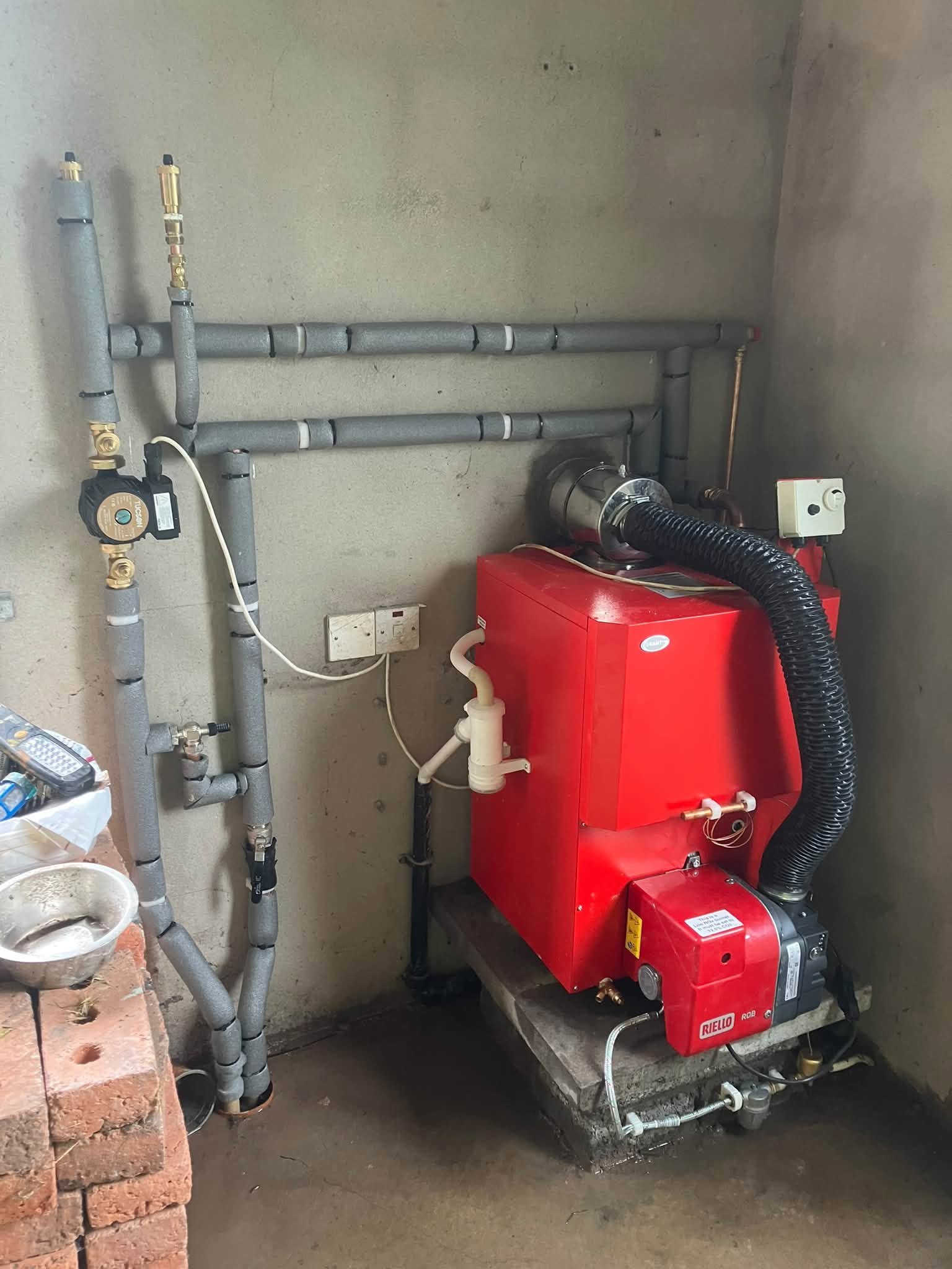 Oil Heating Work and Site Preparation in Moy - BMK job photo 3