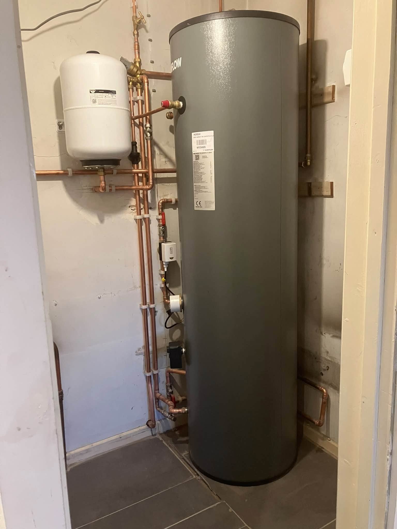 290L Pressurised Hot Water Cylinder Installation – Dungannon - BMK job photo 2