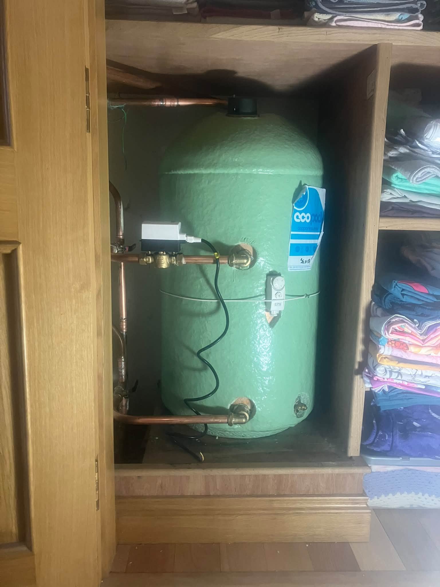 Recent Hot Water Cylinder Installation – Clogher - BMK job photo 2