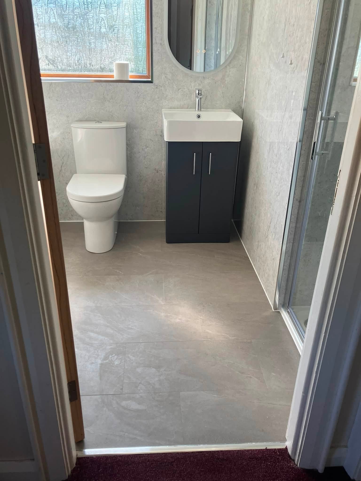 Bathroom Refurbishment With Shower Enclosure and Vanity in Killyman - BMK job photo 2