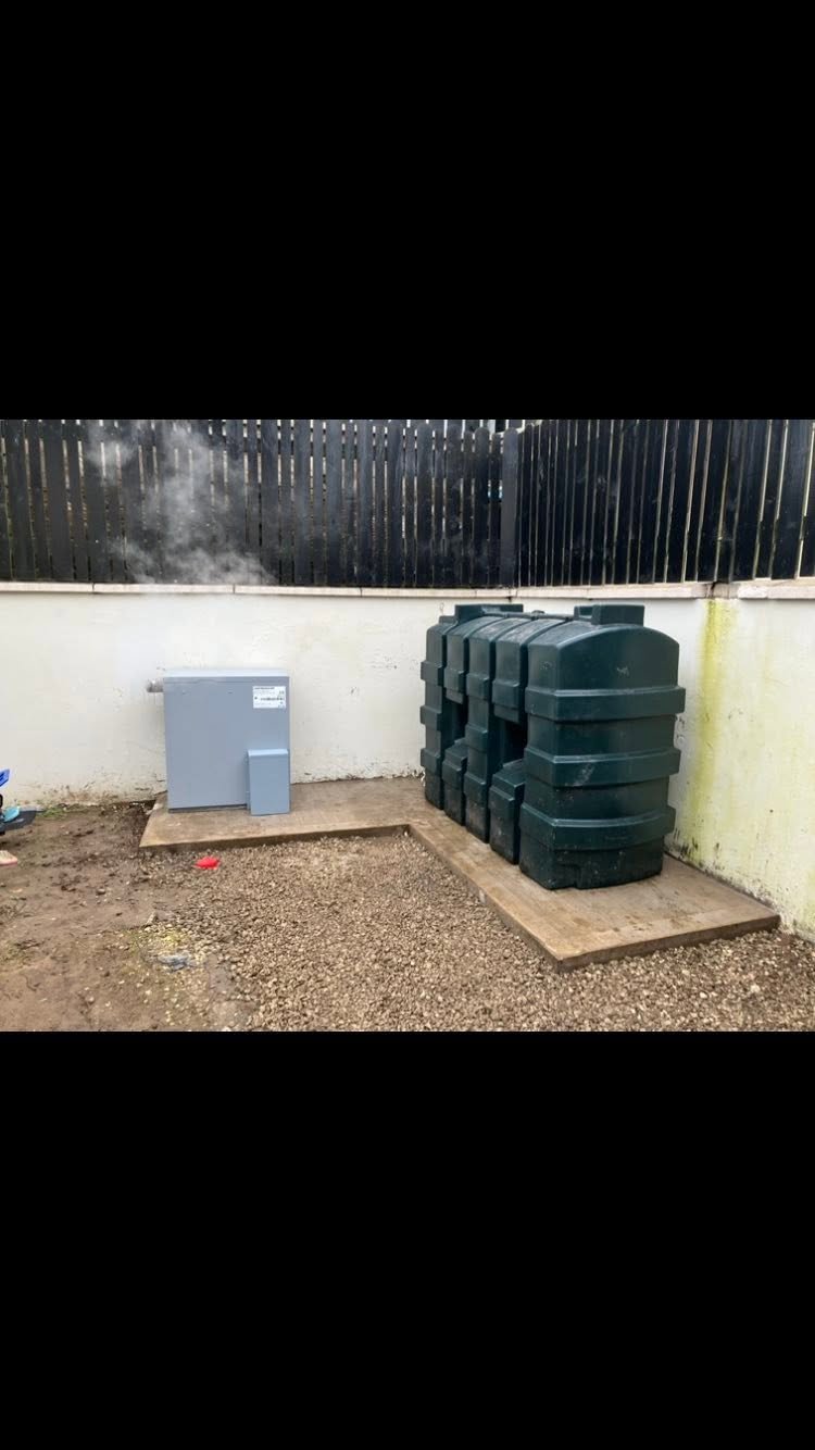 Oil Tank and Heating Supply Pipework in Pomeroy - BMK job photo 1